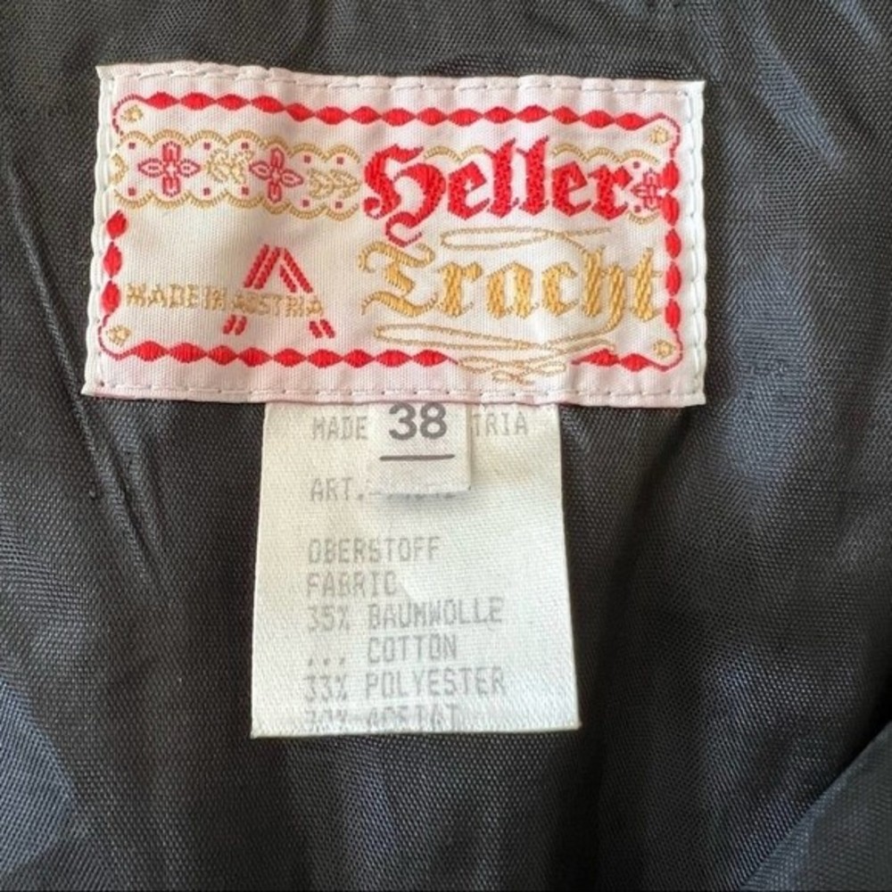 Vintage Heller Fracht Violet Floral Velvet Brocade Skirt Size 38 - Picture 5 of 5